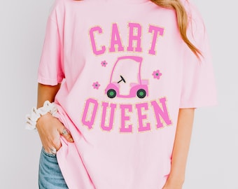 Golf Shirt for Women, Pink Golf Crewneck, Golf for Her, Coquette Aesthetic, Ladies Golf Shirt, Gift for Women Golfers, Golfing T-shirt Women