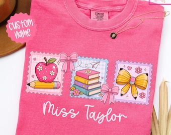 Custom Teacher Name Shirt, First Day of School Tshirt, New Teacher Appreciation Back to School Shirts, Matching Elementary Teacher Team Tees
