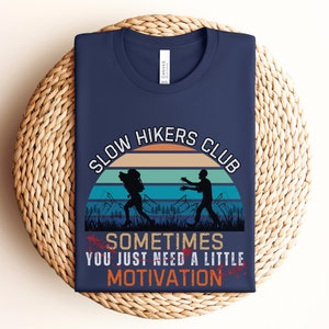 Funny Hiking Shirt, Backpacking Gifts for Out of Breath Slow Hikers, Camping Outdoors Tshirt, Mountain Adventure Zombie Lover Hiking Club