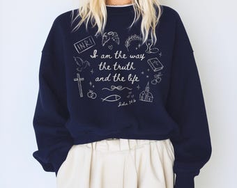 Christian Sweatshirt, Religious Sweatshirt, Gift Christianity, Christianity Sweatshirt, Faith Sweatshirt, Bible Verse Shirt, Jesus Crewneck