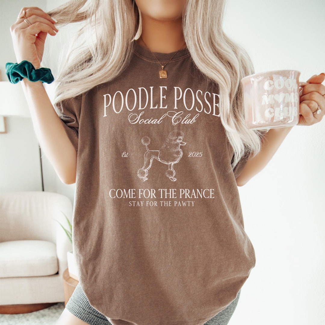 Standard Poodle Mama Shirt, Poodle Mom Social Club Womens