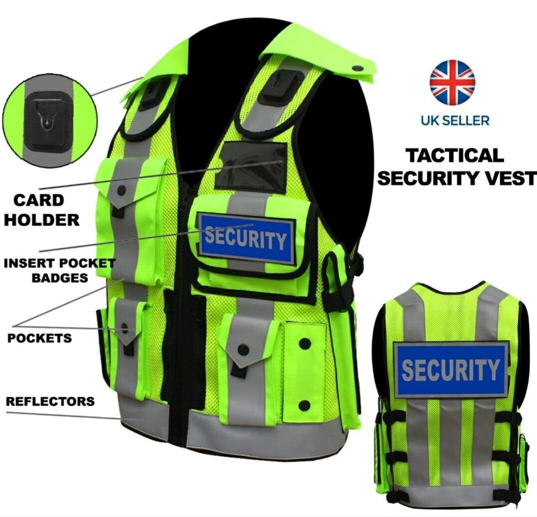 New Tactical Security Vest Hi Viz Dog Handler Vest Enforcement CCTV