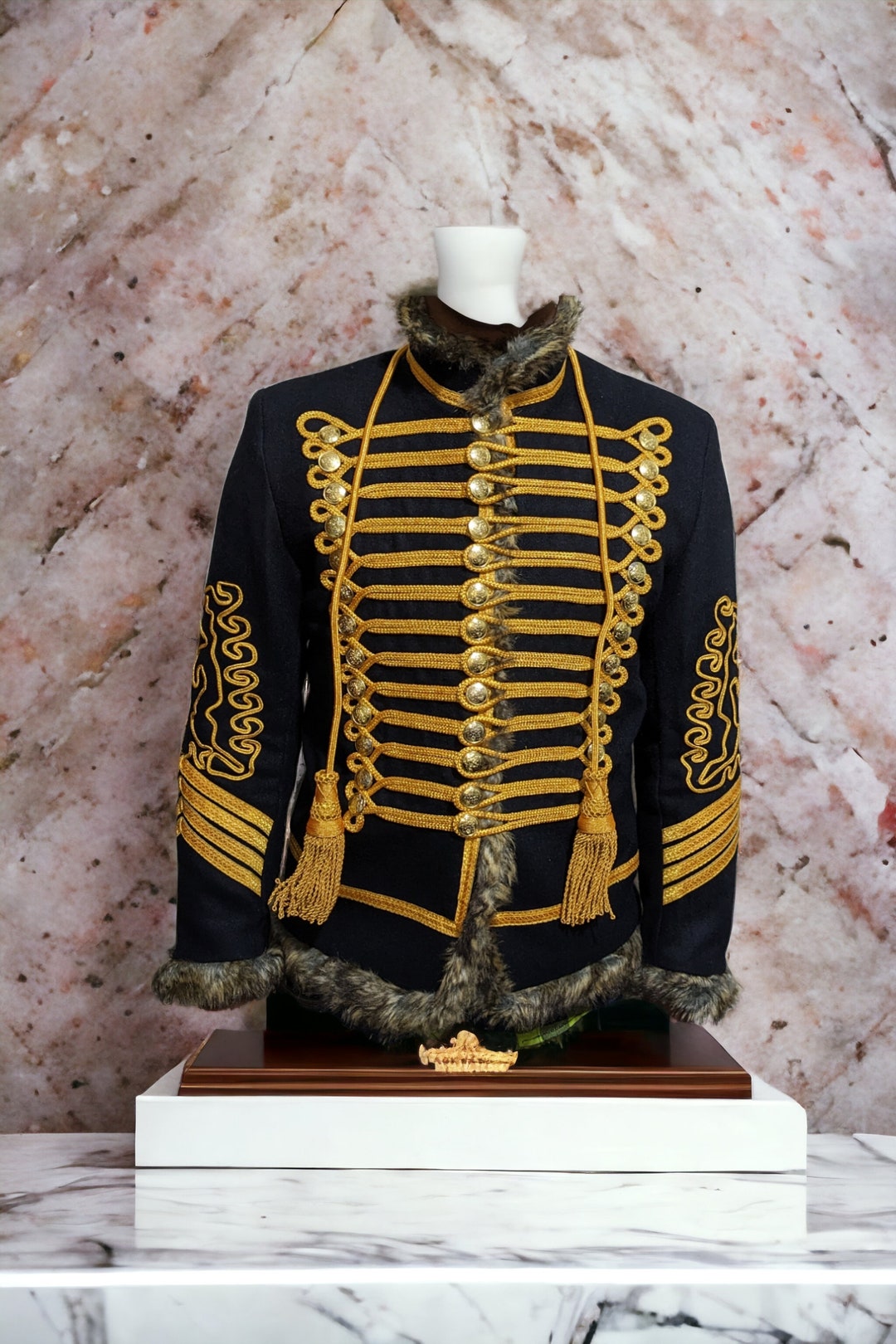 Men's Napoleonic Hussar Jacket Tunic Pelisse Jimi Hendrix Jacket