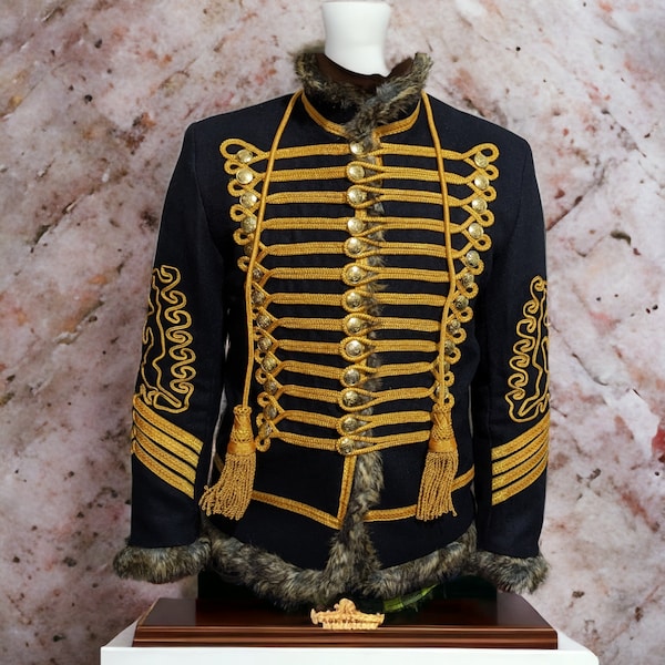 Veste de hussard napoléonien homme tunique Pelisse Jimi Hendrix veste uniforme militaire veste de hussard napoléonien homme