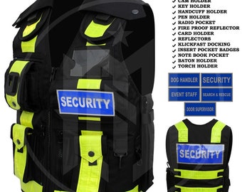 Nuovo gilet di sicurezza ad alta visibilità per addestratore di cani gilet di salvataggio gilet tattico applicazione CCTV Tac di alta qualità