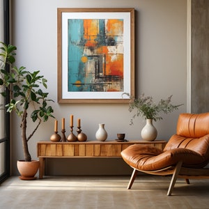 Abstract Symphony: Teal Series #1 - Fine Art Print
