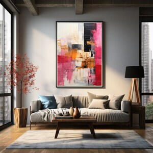 Abstract Symphony Series: Dirty Pink No. 2 | PRINTABLE modern abstract wall art, wall art print, abstract painting digital download