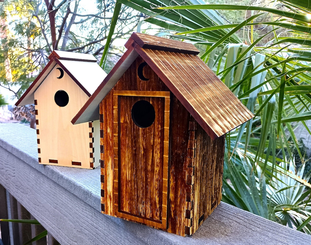 Rustic Wooden Birdhouse Kits - Etsy