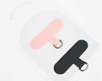 Universal Phone Connector, Set of 2, Soft Secure Attachment for Phone Straps & Lanyards, Cell Phone Charm Tab, Lightweight Connector Patch