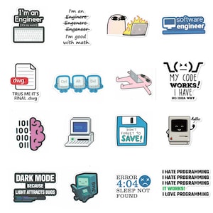 Programming 45 Pc Stickers Pack, Tech Nerd Geek Gift, Coding Developer ...