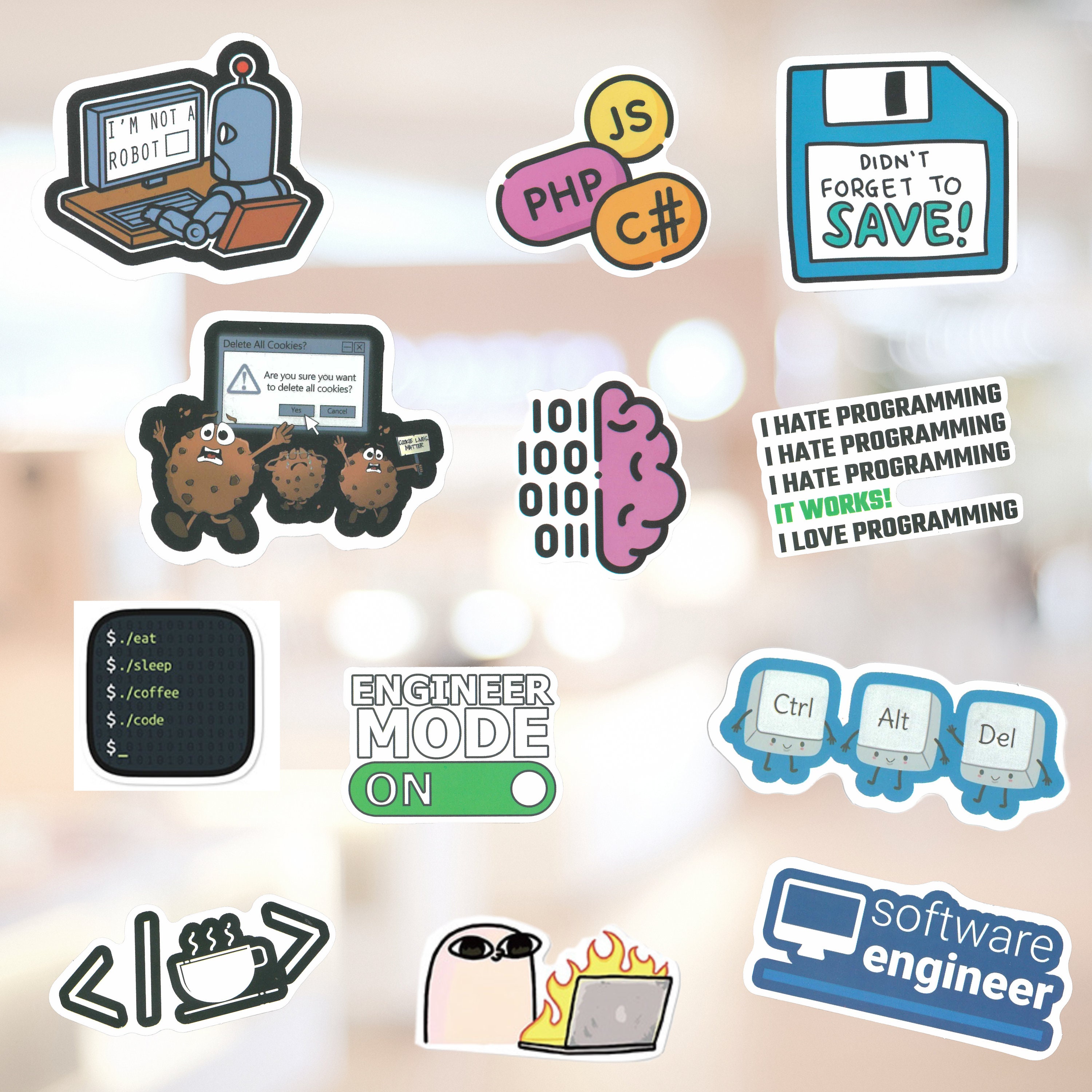 4 Planches D’autocollants Déco – Motif Café – Pour Smartphone, Tablette, PC, Cahier… (10x15,3 Cm)