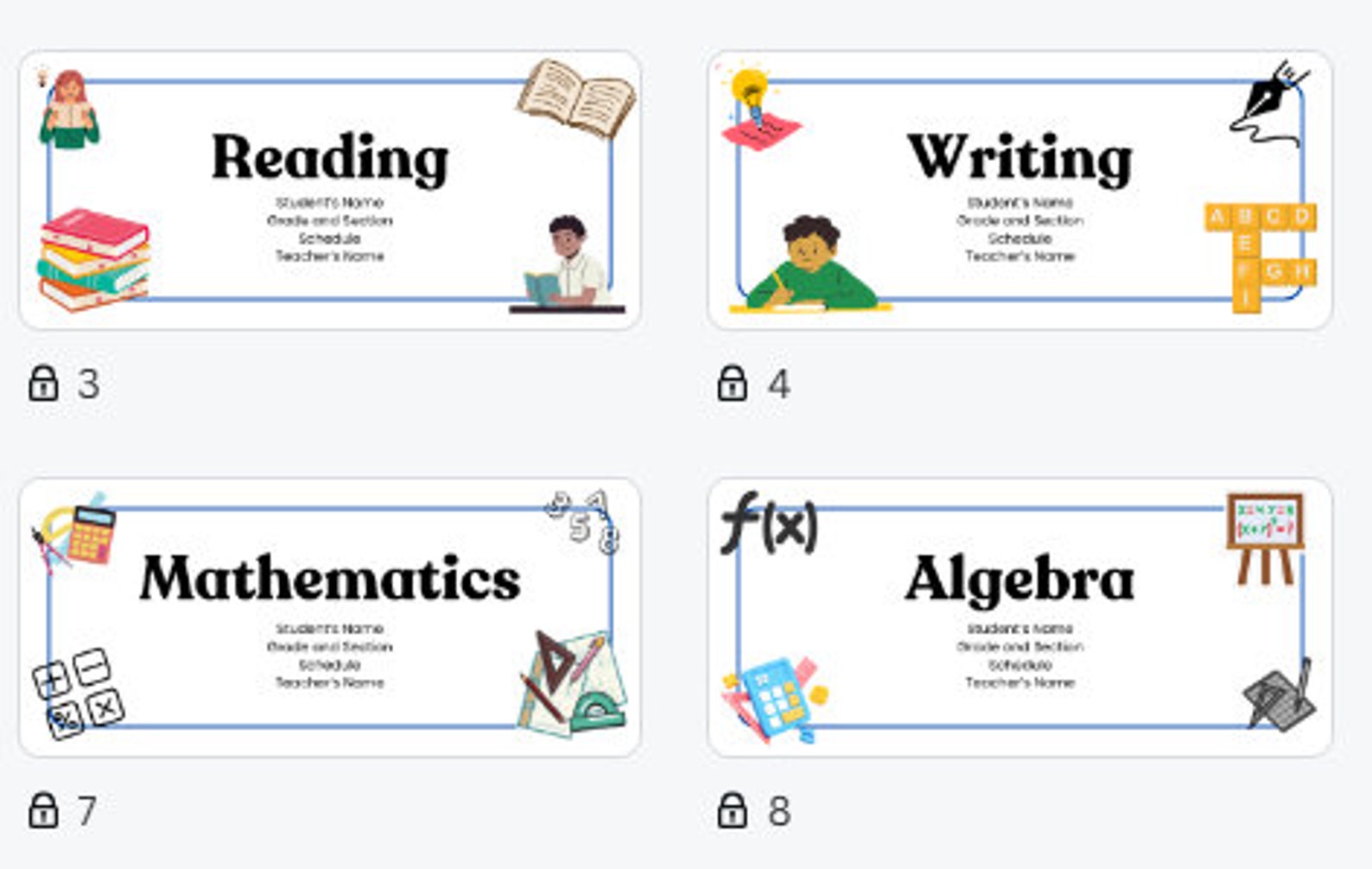 Editable School Subject Notebook/book Sticker Labels Digital Download ...