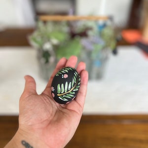 Hand painted wooden egg
