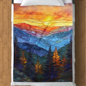 Blanket Great Smoky Mountains 2 National Park Artic Fleece Blanket (60&quot; x 80&quot;) Park, Nature, Outdoor, Hiking, Camping Lover Artful Outdoors