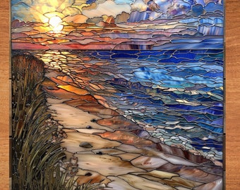Cape Cod National Seashore Glossy Ceramic Tile Art Gift for Nature Park Lover Bookshelf Decor