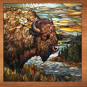Buffalo National River Glossy Ceramic Tile Art Gift for Nature Park Lover Bookshelf Decor