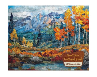Great Basin National Park Jigsaw Puzzle Personalized Message, Beautiful Stained Glass Look, Gift for Nature Lover