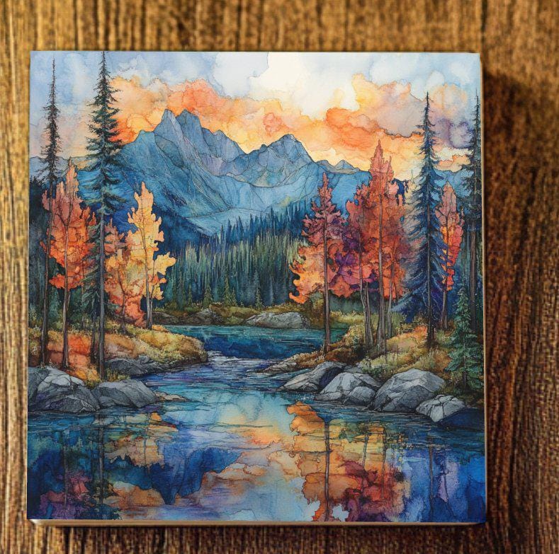 Rocky Mountain National Park Ceramic Coaster Beautiful Park Vistas Gift for National Park Lover Outdoors Nature Art