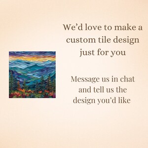 Greaty Smoky Mountains Glossy Ceramic Tile Art Gift for Nature Park Lover Bookshelf Decor Bild 9