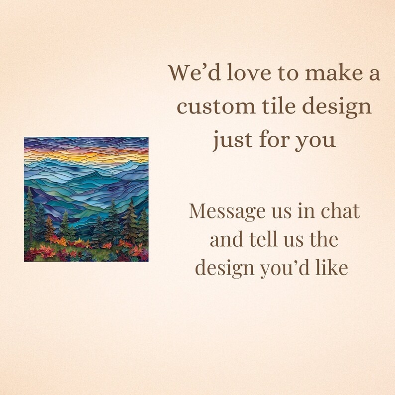 Greaty Smoky Mountains Glossy Ceramic Tile Art Gift for Nature Park Lover Bookshelf Decor Bild 9