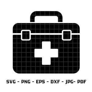 Botiquín de primeros auxilios SVG - Decoración médica para doctor, enfermera, decoración del hogar, arte hospitalario, archivo de corte imprimible, descarga instantánea, uso comercial, PNG digital