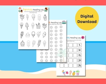 Summer Reading Logs | Kids Reading Log | Summer Reading Tracker | Reading Tracker Printable | Reading Challenge | Reading Printable Activity