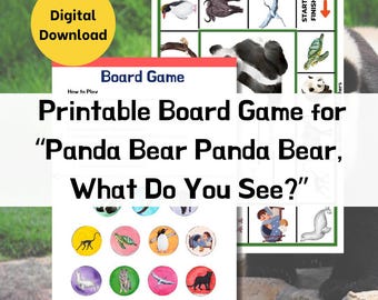 Panda Bear Story Board Game for Kids | Printable Game for Kids | Printable Board Game | Printable Games | Activities for Kids
