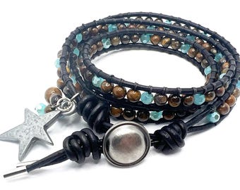 Boho Wrap Bracelet with Star Charm