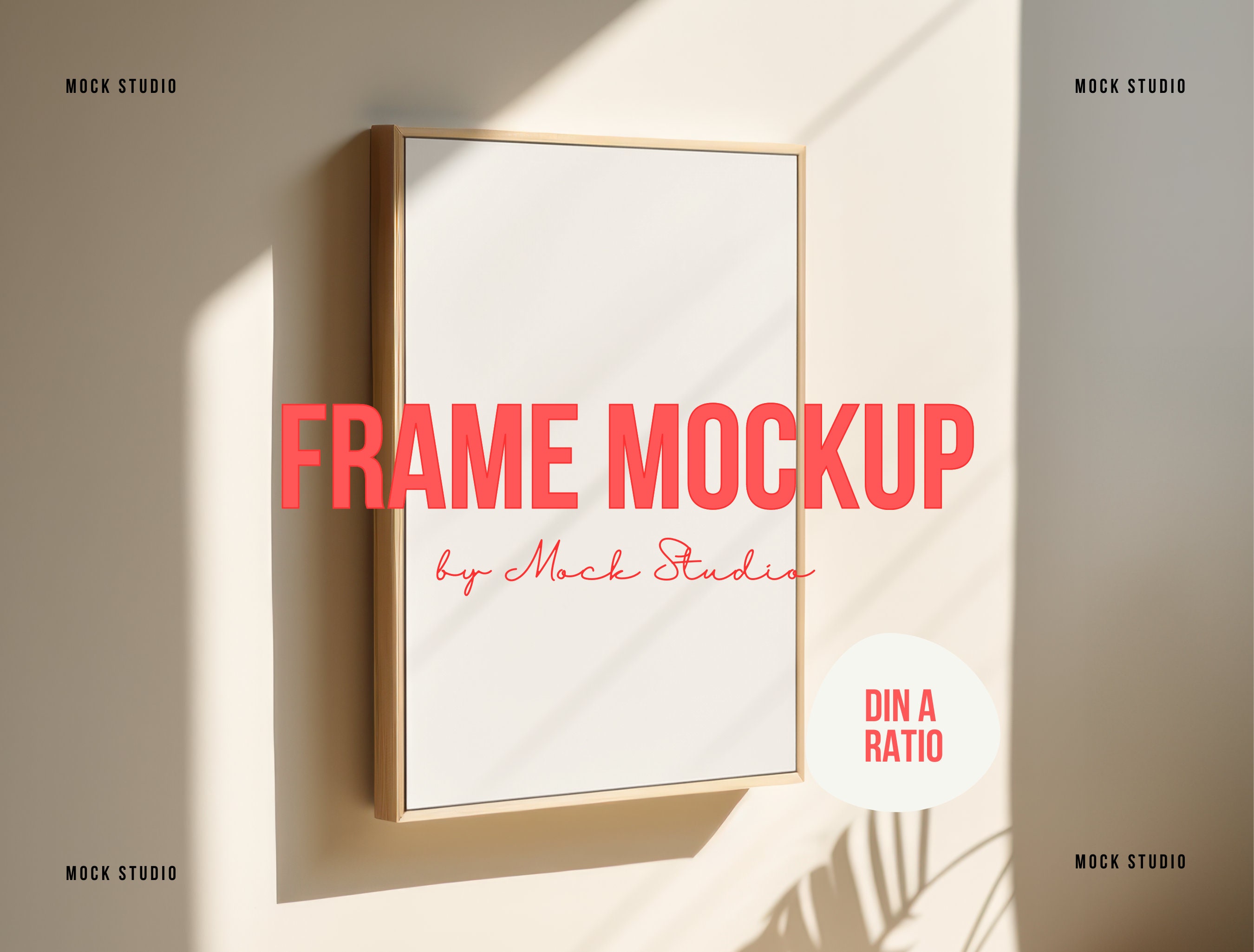 A4 A3 Framed Canvas Mockup | Floating Frame Canvas Art Mock up | Minimal Lifestyle Wall Mockup A2 | Digital Template PSD Smart Frame Japandi