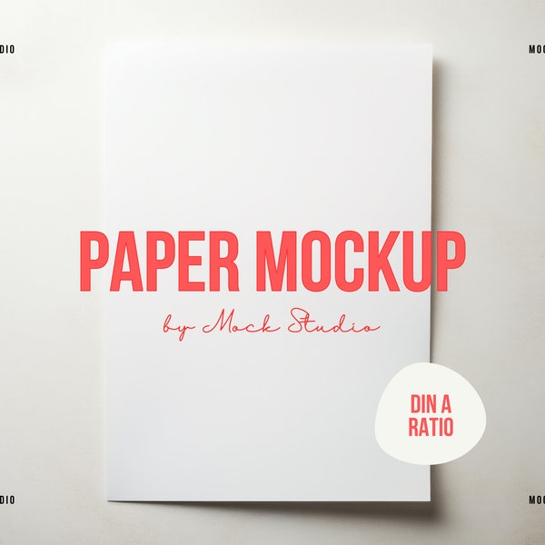 DIN A Paper mockup | Print & Poster Flat Lay Paper mock-up | Minimal lifestyle mockup | Digital template PSD smart frame mock up