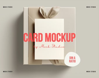 Textured Paper Card Mockup: Minimalist PSD Template (Digital Download)