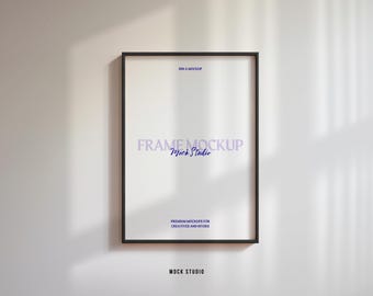 A1 A2 A3 A4 | DIN A Black thin frame mockup | Poster Frame mockup | Print mock-up | Minimalist PSD Wooden frame Photoshop smart object frame