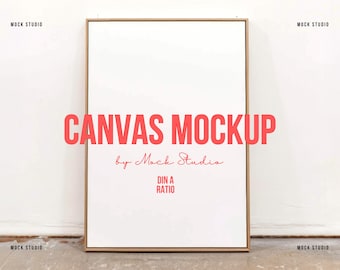Framed Canvas Mockup: Minimalist Wall Art (Digital Template PSD)