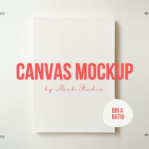 A4 A3 Canvas Mockup | Blank Textured Canvas Art Mock up | Minimal Lifestyle Wall Mockup A2 | Digital Template PSD Smart Frame Japandi