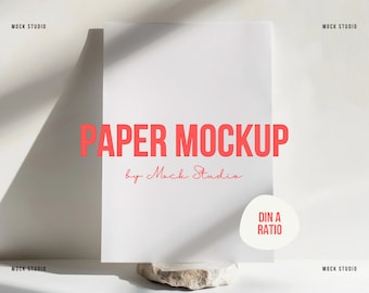 Wedding Invitation Mockup: Neutral Paper Stationary (Digital Download)