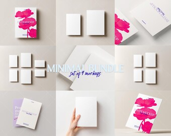 Invitation Mockup Bundle Suite | Textured Paper Invites | 5x7 4X6 inch RSVP Card Mockup | PSD Smart Object | Minimal mockup Digital template