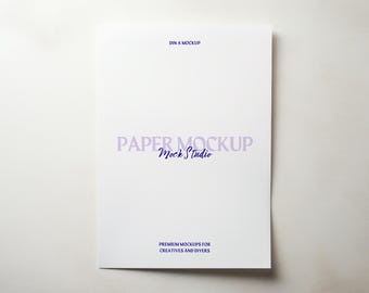 DIN A Papier Mockup | Druck & Poster Mock-up | Minimales Lifestyle Mockup | Digitale Vorlage PSD Smart Frame Mock Up