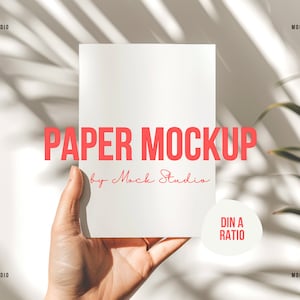 DIN A A5 Papier Invite Mockup | Einladung Flaches Lay Mock-Up | Minimales Hochzeitsstationäres Mockup | Digitale Vorlage PSD Smart Frame Mock Up