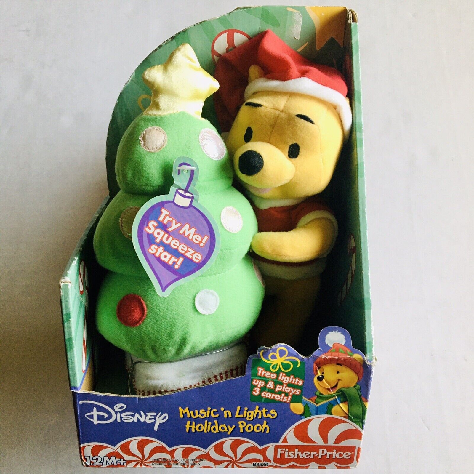 Disney Winnie the Pooh 2004 クリスマス ぬいぐるみ 2004 Fisher Price Disney Music'n Lights Holiday Pooh - Etsy