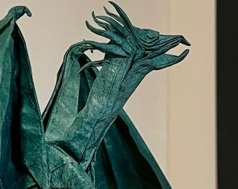 Origami Ancient Dragon | Handmade Paper Dragon Figurine | Satoshi Kamiya Design