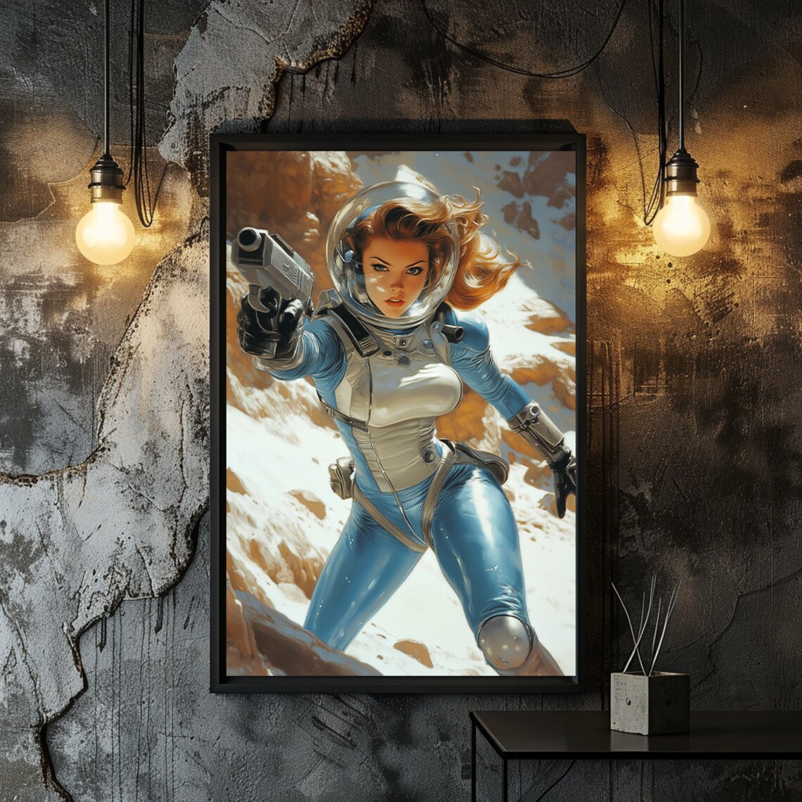 Vintage Sci Fi Poster Digital Download Scifi Art retro Scifi Digital ...