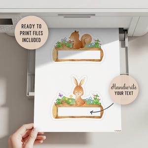 Forest Friends Classroom Labels | Editable Woodland Animal Name Tags image 5