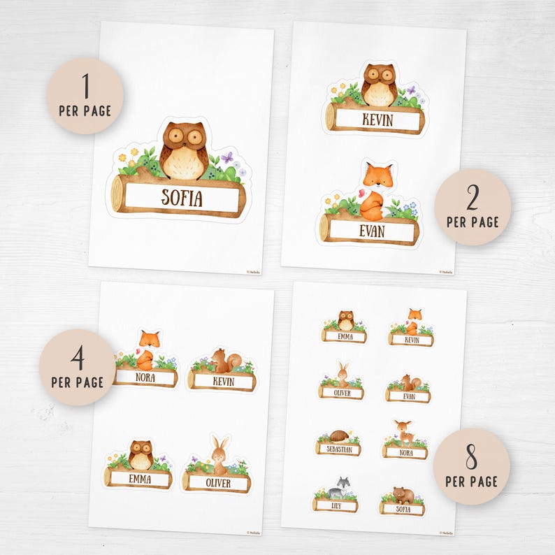 Forest Friends Classroom Labels | Editable Woodland Animal Name Tags image 3