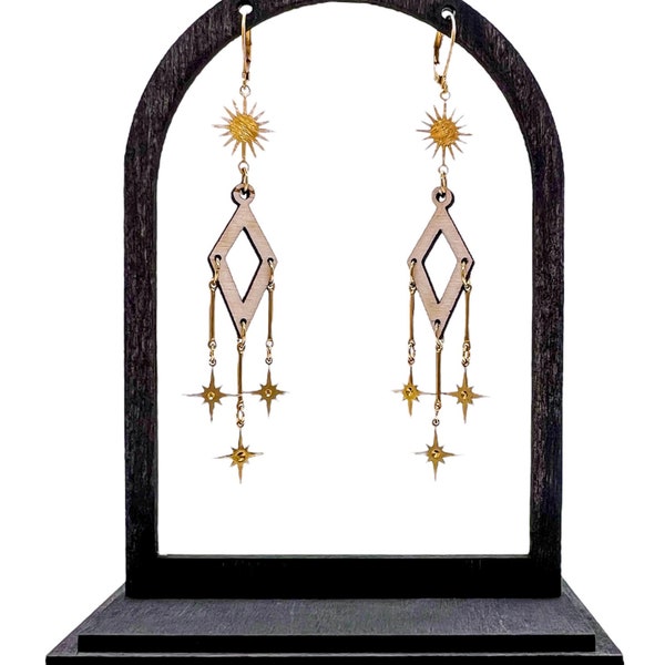 Laser Cut Earring Holder Display SVG File, Wood And Acrylic Laser Cutting, Earring Stand, Jewelry Display, Digital Download PDF, DFX Files