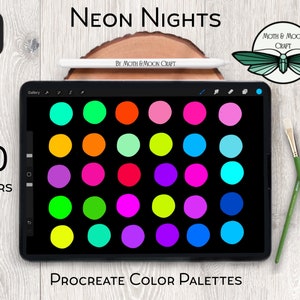 Neon Nights Procreate Color Palette