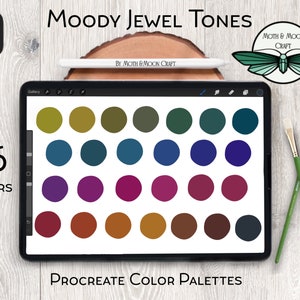 Moody Jewel Tones Procreate Color Palette