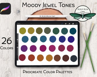 Moody Jewel Tones Procreate Color Palette