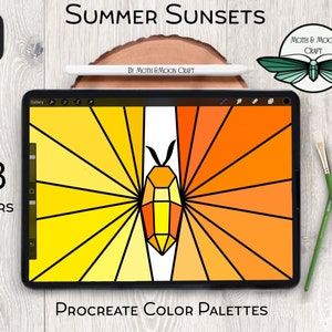Summer Sunsets Procreate Color Palette Yellow & Orange