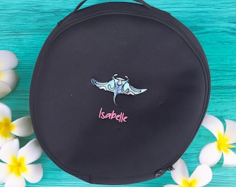 Embroidered manta ray SCUBA regulator protective neoprene bag featuring a manta | Personalized & Customisable - Scuba Diver Gift