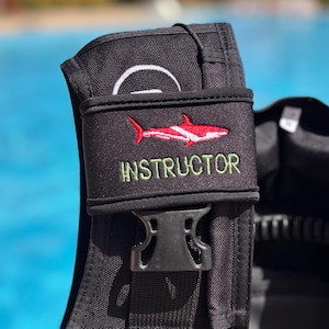 Custom Scuba Dive Tag - Personalized Name Patch for Divers, Embroidered Scuba BCD Name Tag, Gift for Scuba Divers, Dive Crew/Dive Mates